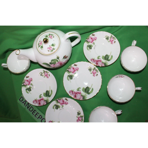 10 Piece Aynsley Fine Bone China England Robert Huang English Rose Gold Exclusve - Picture 5 of 16